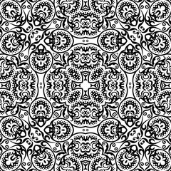 Vector ethnic hand drawn ornamental background.