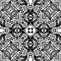 Vector ethnic hand drawn ornamental background.