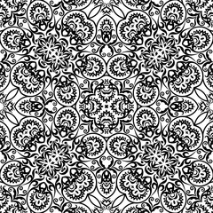 Vector ethnic hand drawn ornamental background.