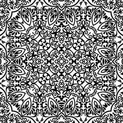 Vector ethnic hand drawn ornamental background.