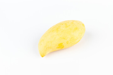 Delicious ripe mango with on white background