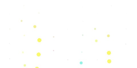 Light multicolor vector texture with bright snowflakes.