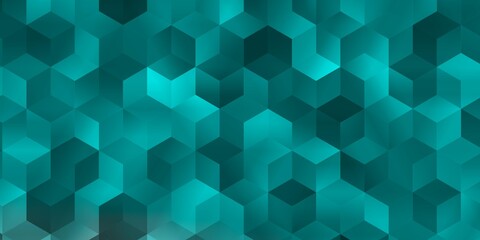 Light Green vector pattern with colorful hexagons.