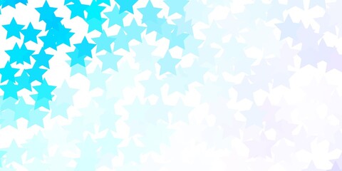 Light Pink, Blue vector template with neon stars. Colorful illustration with abstract gradient stars. Pattern for websites, landing pages.