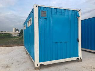 mobile containers box at construction site