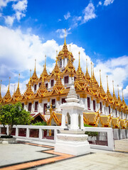 Fototapeta premium Loha Prasat Metal Palace,located in Wat Ratchanaddaram temple, Bangkok,Thailand