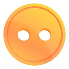 Clothes button icon. Cartoon of clothes button vector icon for web design isolated on white background