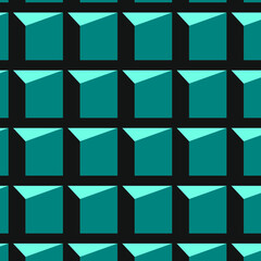 seamless geometric pattern with squares dark background abstract forms blue corners
