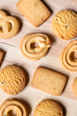 Cookies on a wooden table