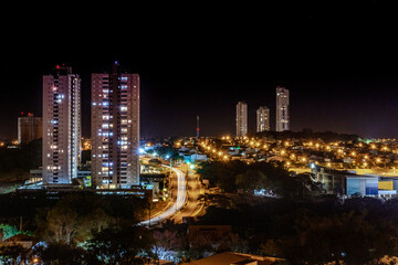 Fototapeta premium bauru city skyline at night