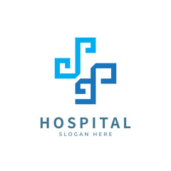 Health logo with initial letter S G, GS, S G logo designs concept. Medical health-care logo designs template.