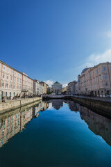Fototapeta premium View Of Ponte Rosso In Trieste, Italy 