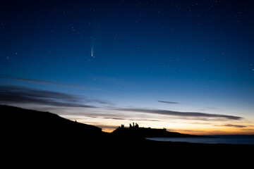 Neowise Comet. Dunstanburgh Castle, Northumberland.