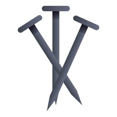 Blacksmith nails icon. Cartoon of blacksmith nails vector icon for web design isolated on white background