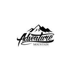 Fototapeta na wymiar Mountain adventure vector logo design concept