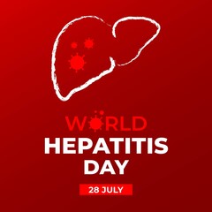 World Hepatitis Day Banner Design, Vector