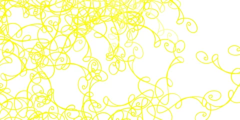 Fototapete Rund Light Yellow vector layout with curves. © Guskova