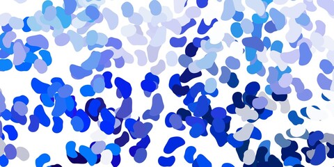 Light pink, blue vector backdrop with chaotic shapes.