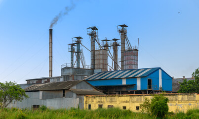 Rice Mill making Air Pollution.