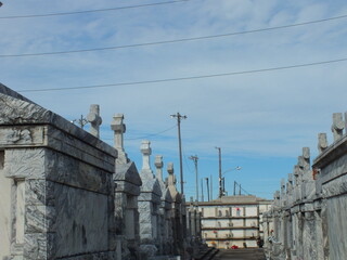 New Orleans Cemetery Sky