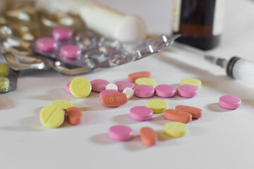 Medicine pills for medical concept