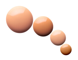 Make up foundation drops texture white isolated background