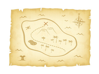 Treasure map illustration