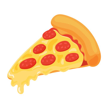 Pizza is a very popular fast food. isolate on white background.