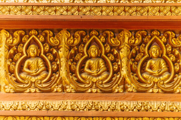 Decoration inside Wat Chantaransay or Candaransi Pagoda - Khmer pagoda 2020