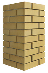 Bricks.Masonry on a white background.Skill building.Isolated image.