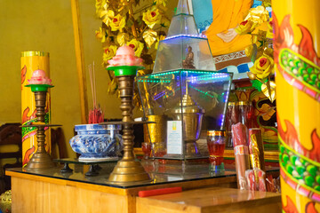View of Wat Chantaransay or Candaransi Pagoda - Khmer pagoda 2020 in Ho Chi Minh city (Saigon), Vietnam