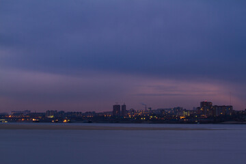 Panorama of night city