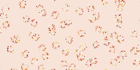 Light orange vector texture with disks.