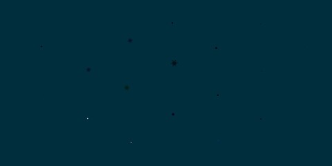 Light multicolor vector pattern with coronavirus elements.