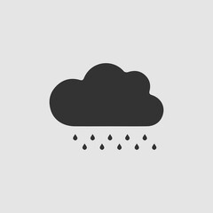 Rain icon flat