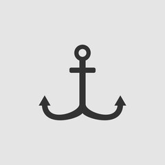 Anchor icon flat