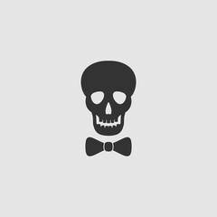 Skull icon flat