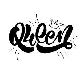 Obraz premium Queen saying lettering illustartion