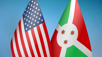 Obraz premium United States and Burundi two flags