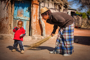 Woman cleaning