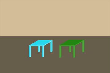 vector diagram of a bench 