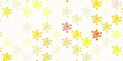Light Orange vector texture with disease symbols.