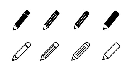 Set of Pencil icons. Pencil vector icon