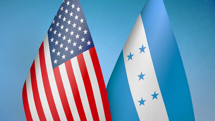 United States and Honduras two flags