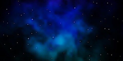 Dark Multicolor vector background with small and big stars. Colorful illustration with abstract gradient stars. Pattern for new year ad, booklets.