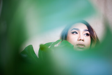 Portrait of a young nonbinary adult, Asian Filipino