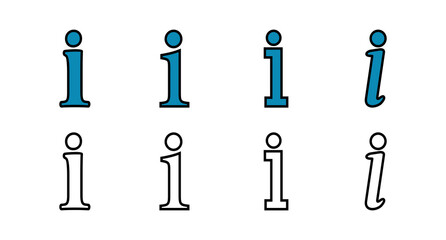 set of Information icons. Info sign. About us
