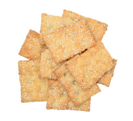 Cookies with sesame seeds isolated.