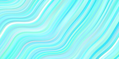 Light Blue, Green vector pattern with curves. Illustration in halftone style with gradient curves. Pattern for ads, commercials.