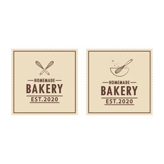 Bakery logo design. Bakery sign vector. Whisk logo design.